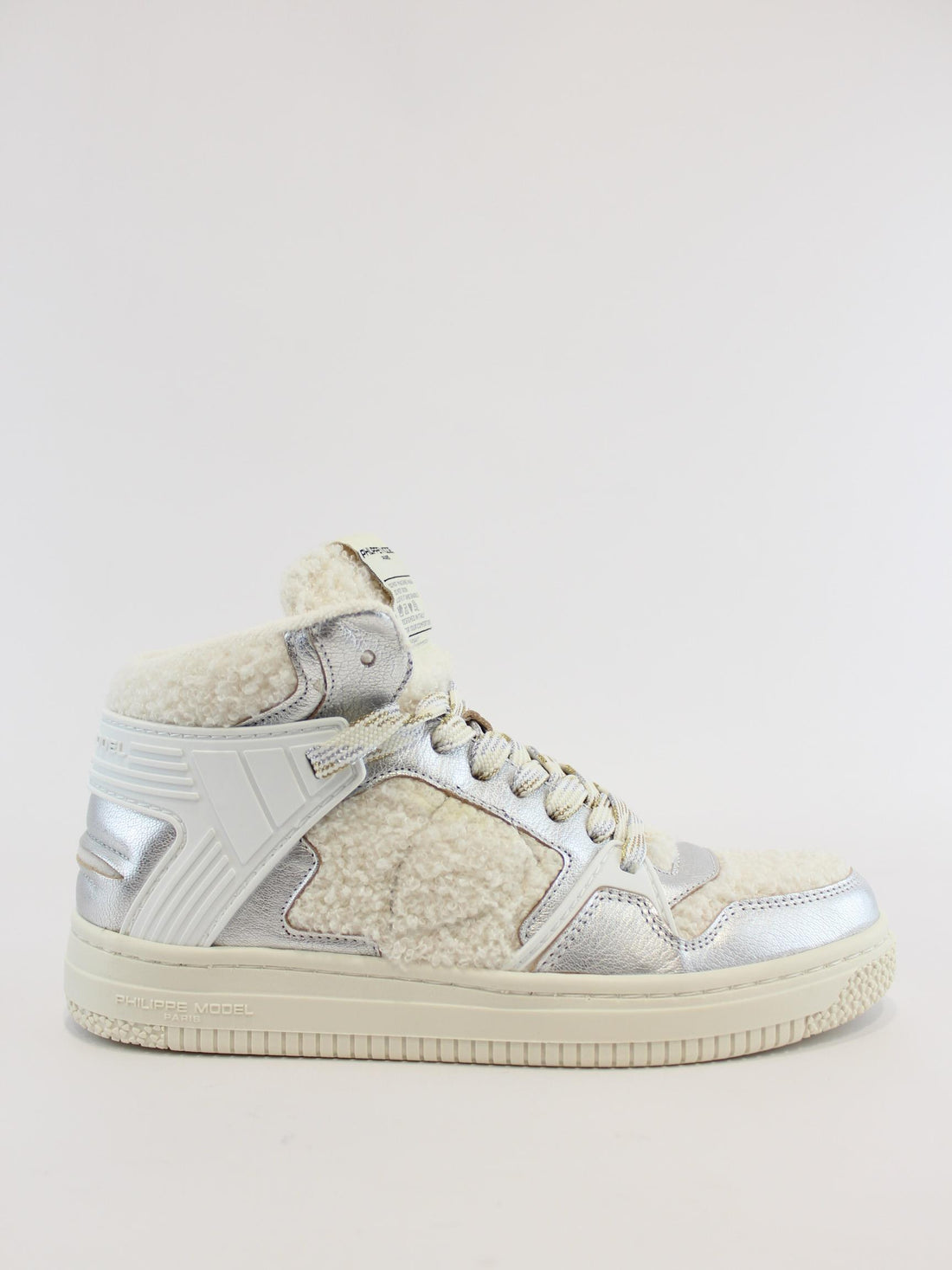 sneakers alta con inserto montone LGMD BLANC BB01 PHILIPPE MODEL 