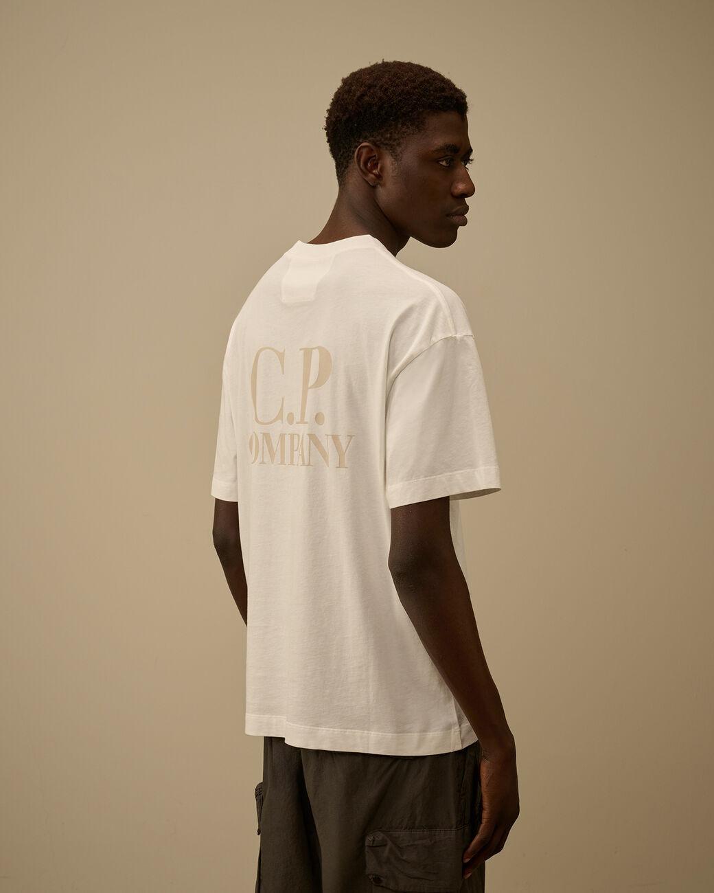t-shirt printed graphics 20CMTS086A 005100W 103 CP COMPANY 