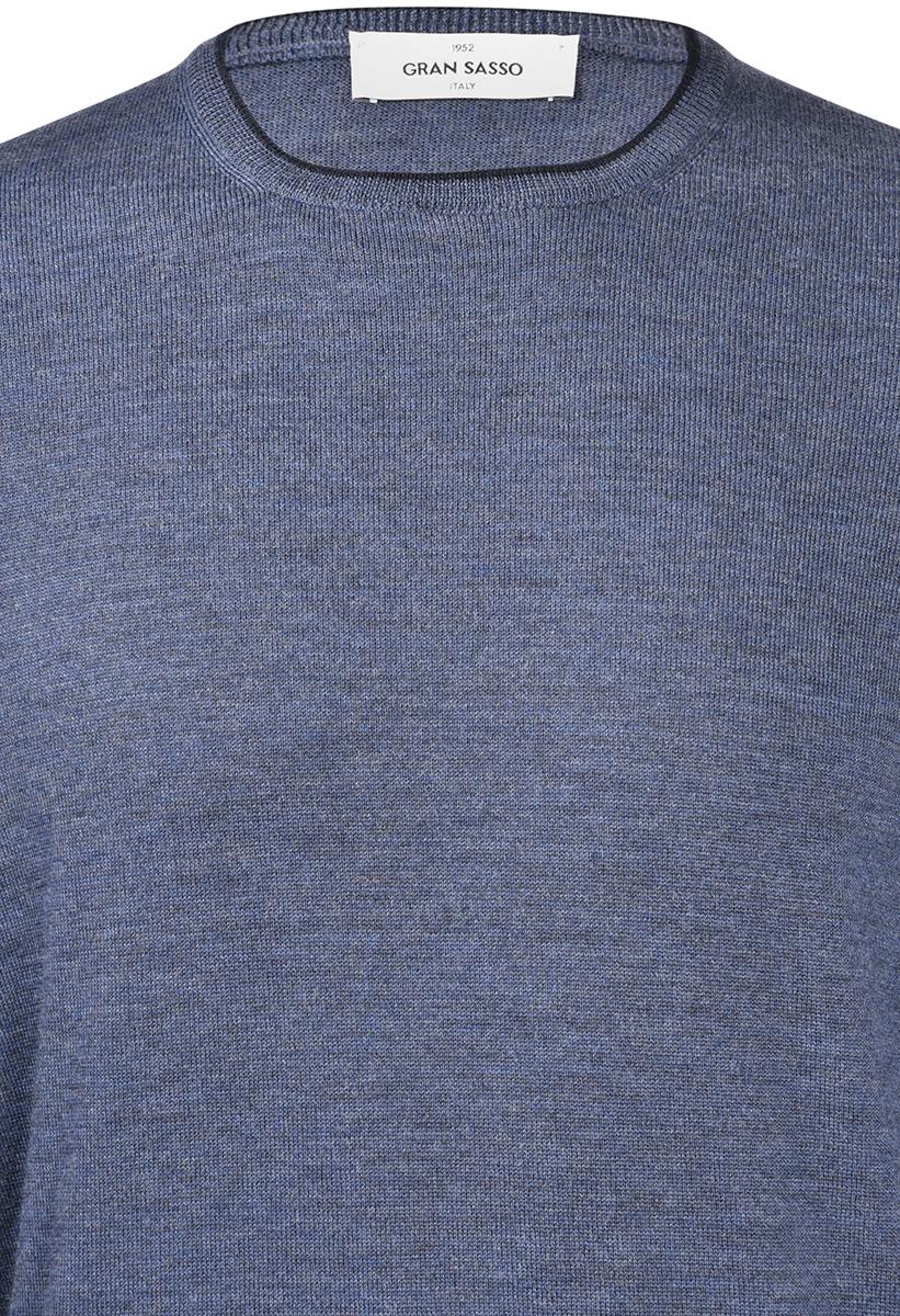 maglia girocollo con toppe alcantara 55183 14264 597 GRAN SASSO 