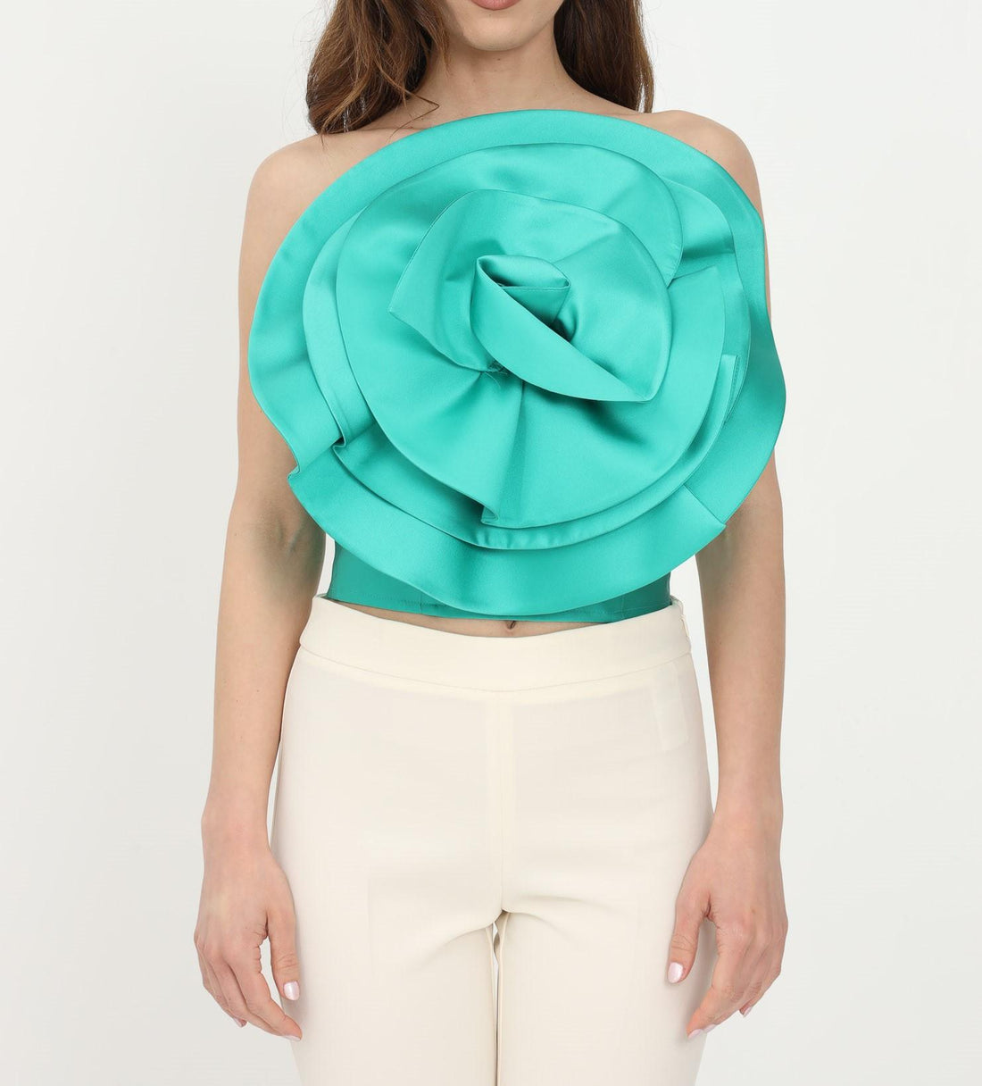 Top con fiore P22CPTO019 01 0532 SIMONA CORSELLINI 
