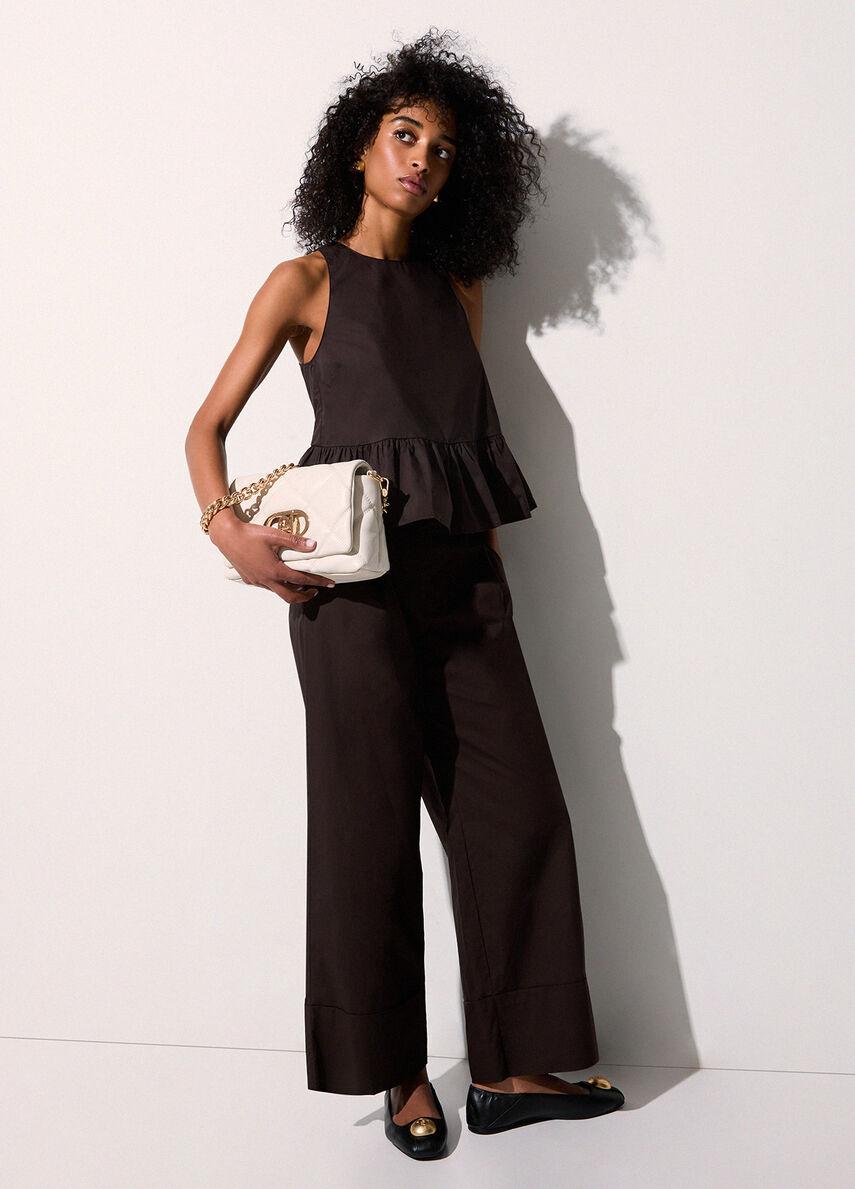 pantaloni flare WA6498T4853 91109 LIU JO WHITE 