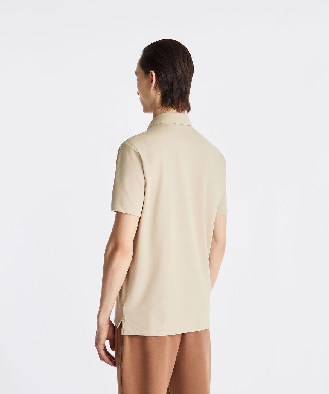 polo in cotone stretch con logo MEZZOLA 02 471 PeUTEREY 