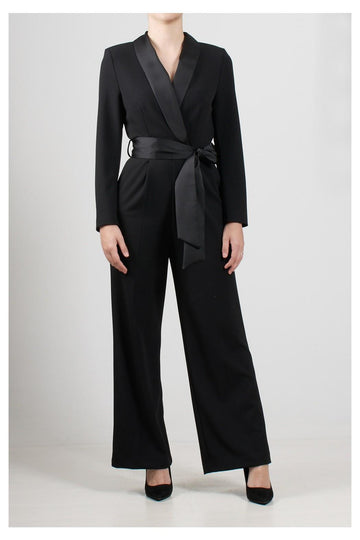 Tuta con fiocco in vita TF0357 NERO VICOLO 