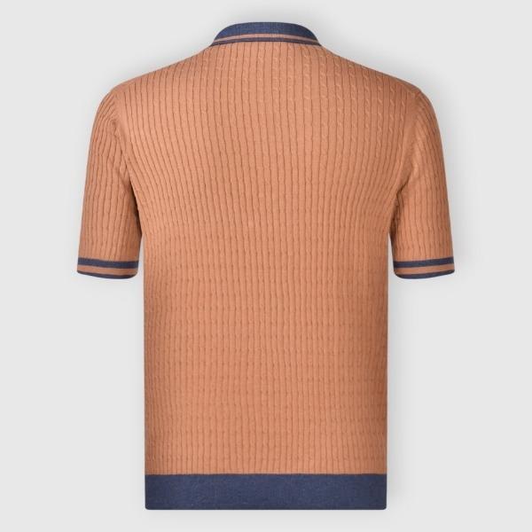 Polo in maglia a trecce 57113 20625 168 GRAN SASSO 