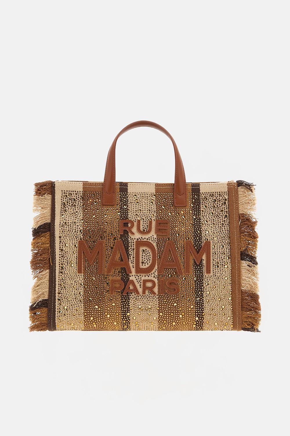 borsa casablanca tote 1528CASABLANCA BROWN RUE MADAM PARIS 