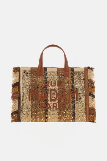 borsa casablanca tote 1528CASABLANCA BROWN RUE MADAM PARIS 