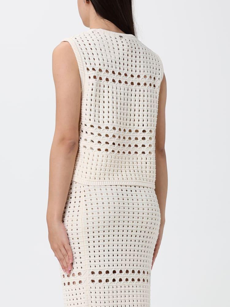 top in crochet WA6326MA79R 10701 LIU JO WHITE 