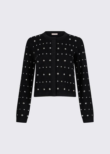 cardigan con borchie WA6090MS55N 22222 LIU JO WHITE 