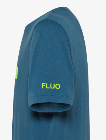 t-shirt logo fluo T35107 AVIO SCURO SUN68 