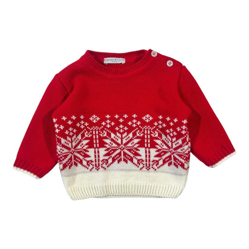 maglione con bottoncini MF4455I ROSSO MANUELL&FRANK 