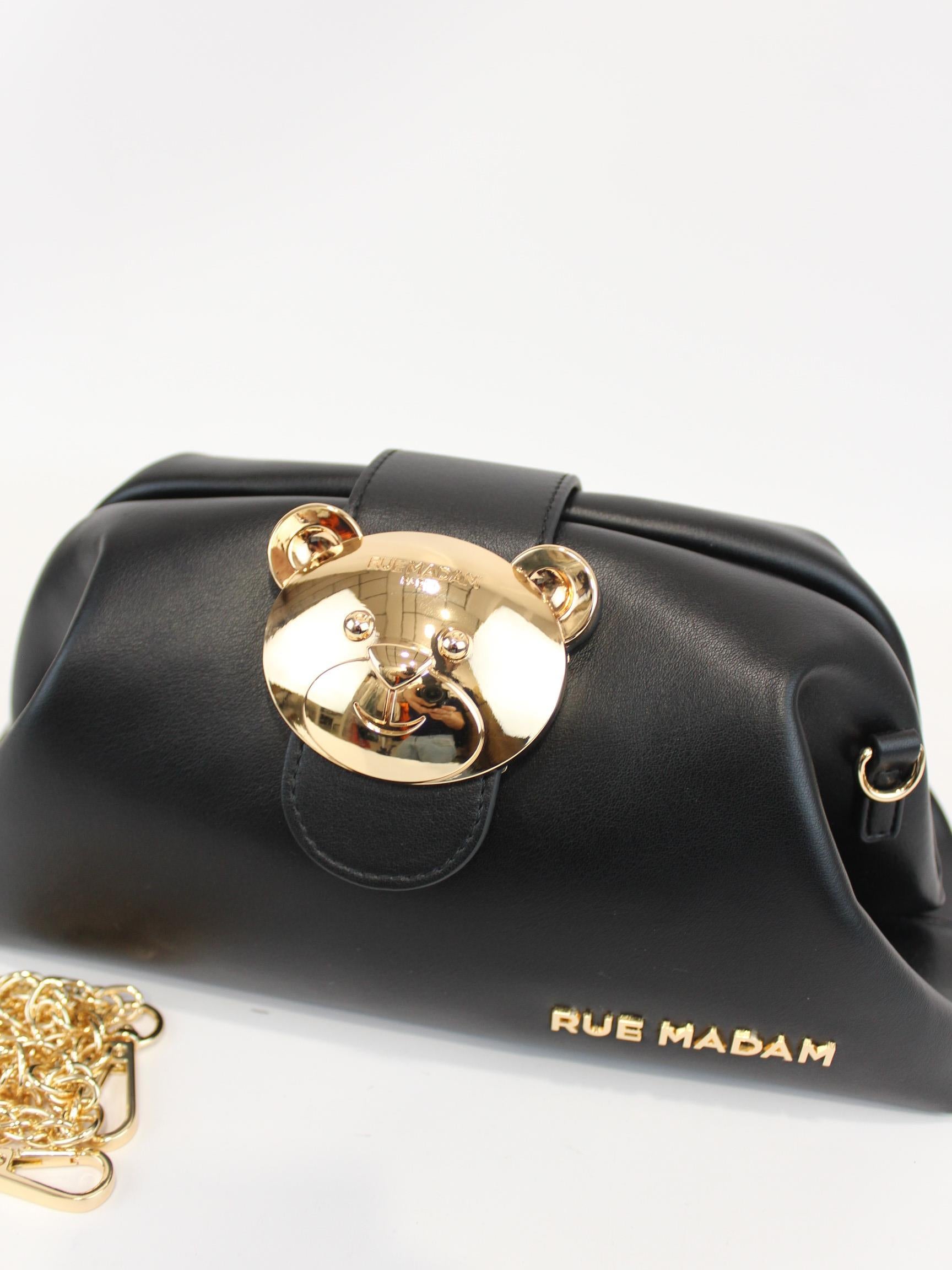 borsa the pouch orsetto 1487 BLACK RUE MADAM PARIS 