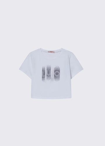 t-shirt cropped GA6187JS003 10601 LIU JO JUNIOR 