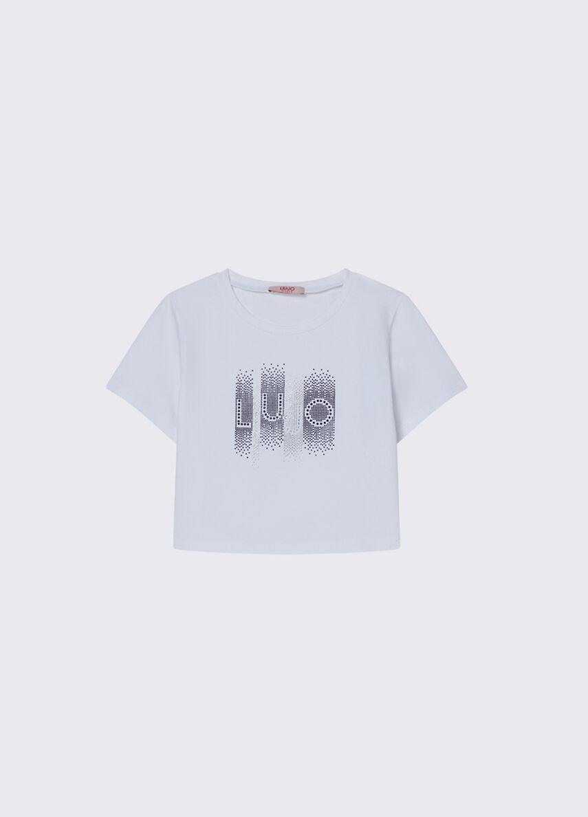 t-shirt cropped GA6187JS003 10601 LIU JO JUNIOR 