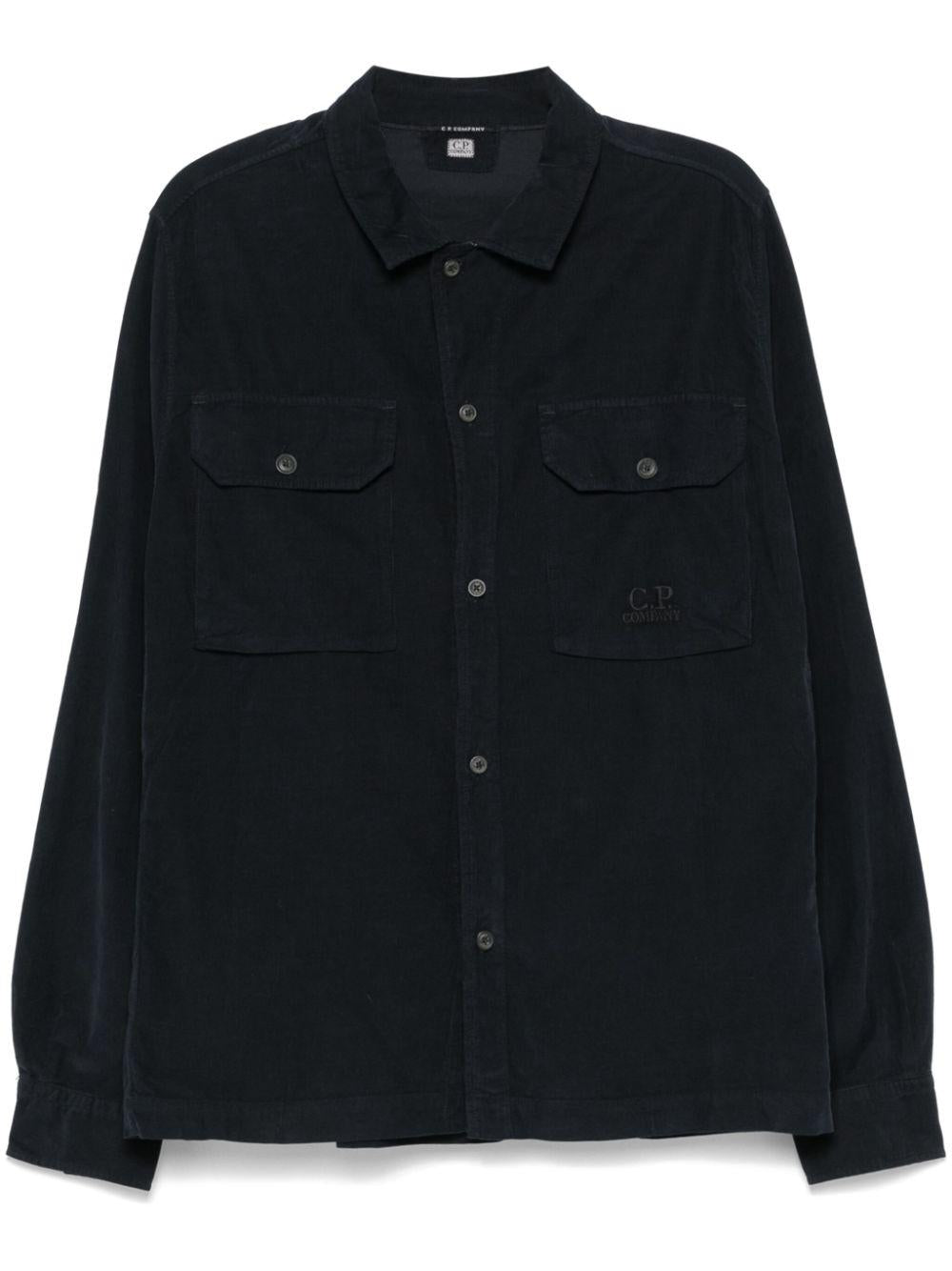 camicia abbottonata in velluto 17CMOS277A 110223G 888 CP COMPANY 