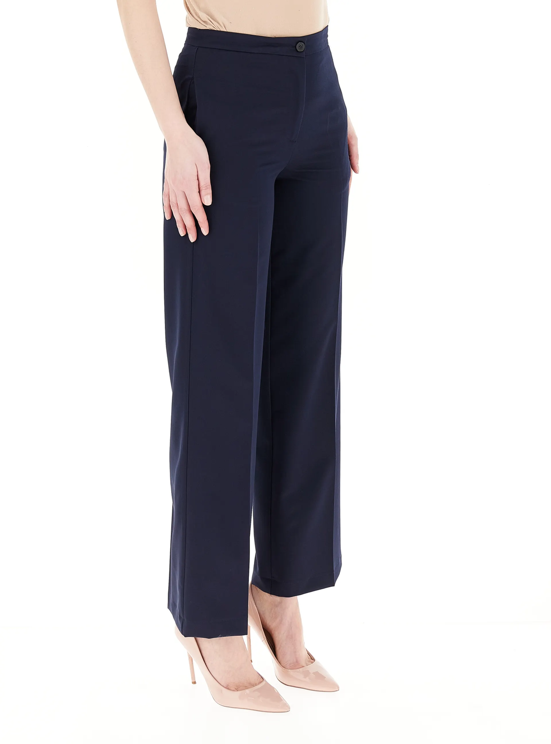 pantalone wide leg TD0295 BLU VICOLO 