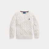 RALPH LAUREN POLO maglione a trecce Bianco