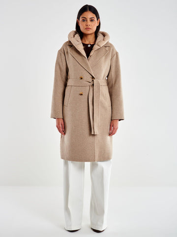 cappotto con inserti piumino TF0028 CAMEL VICOLO 