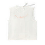 COCCODE' camicetta con ricamo Panna/rosa