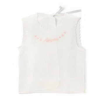 camicetta con ricamo C00949 PANNA/ROSA COCCODE' 