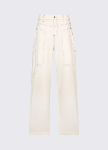 pantalone con maxi tasche WA6178T295A 10605 LIU JO WHITE 