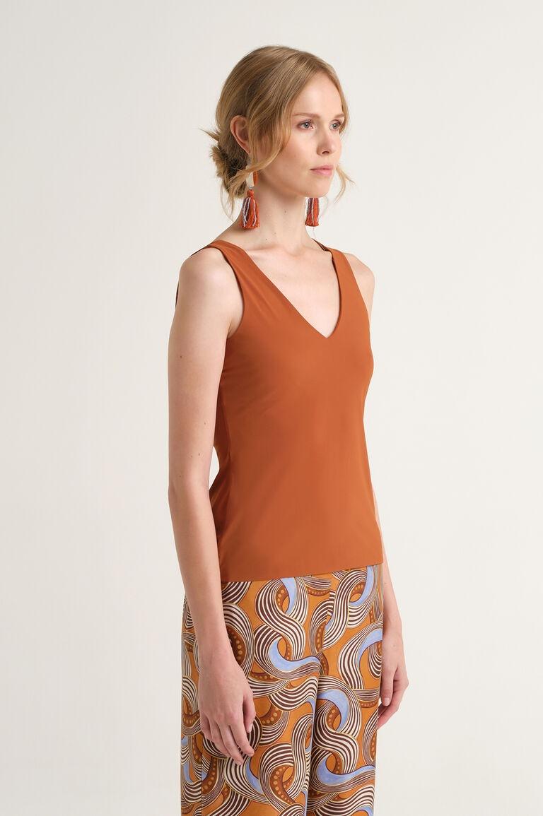 top in soft jersey JP5564 70210 41008 CARAMELLO MALI'PARMI 