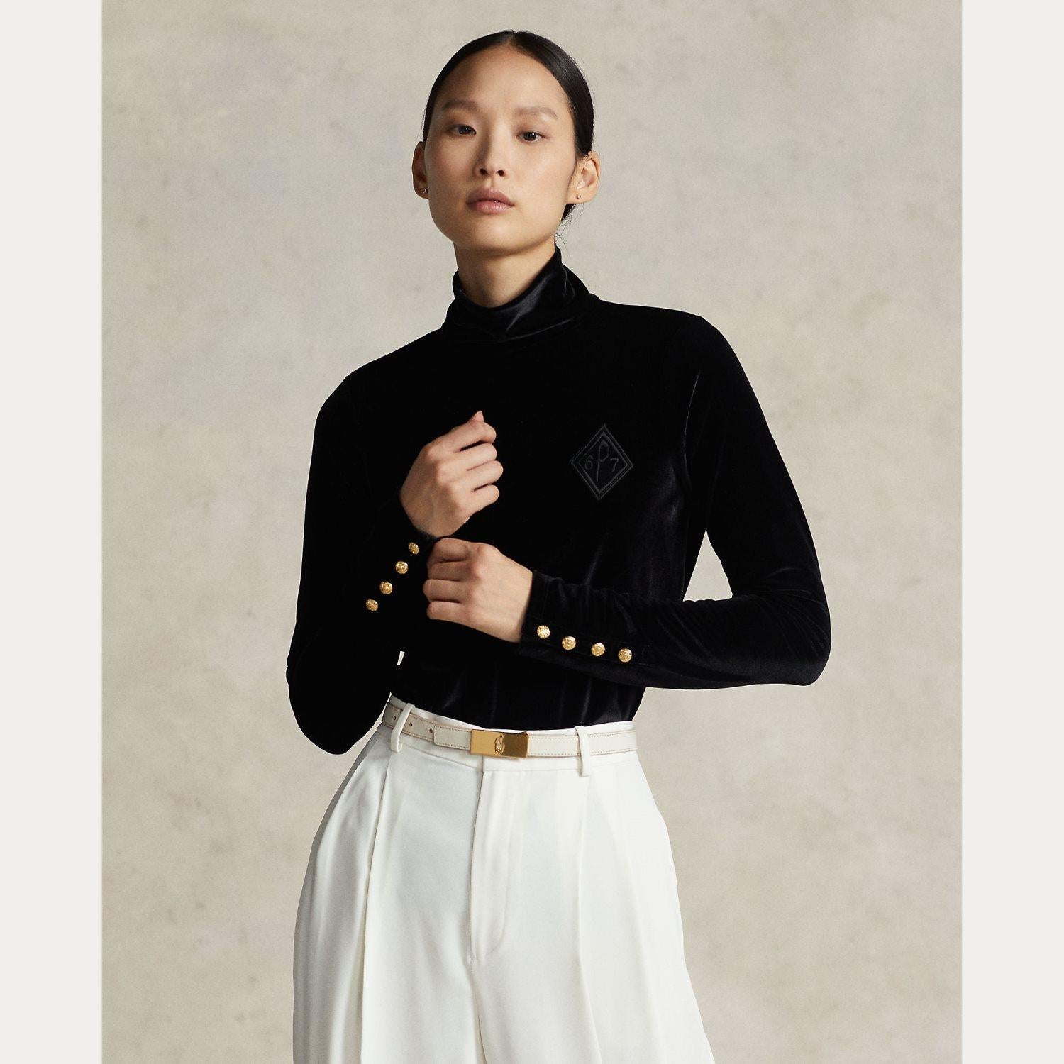 Maglioncino collo alto in velluto 211-882297 001 LAUREN RALPH LAUREN 
