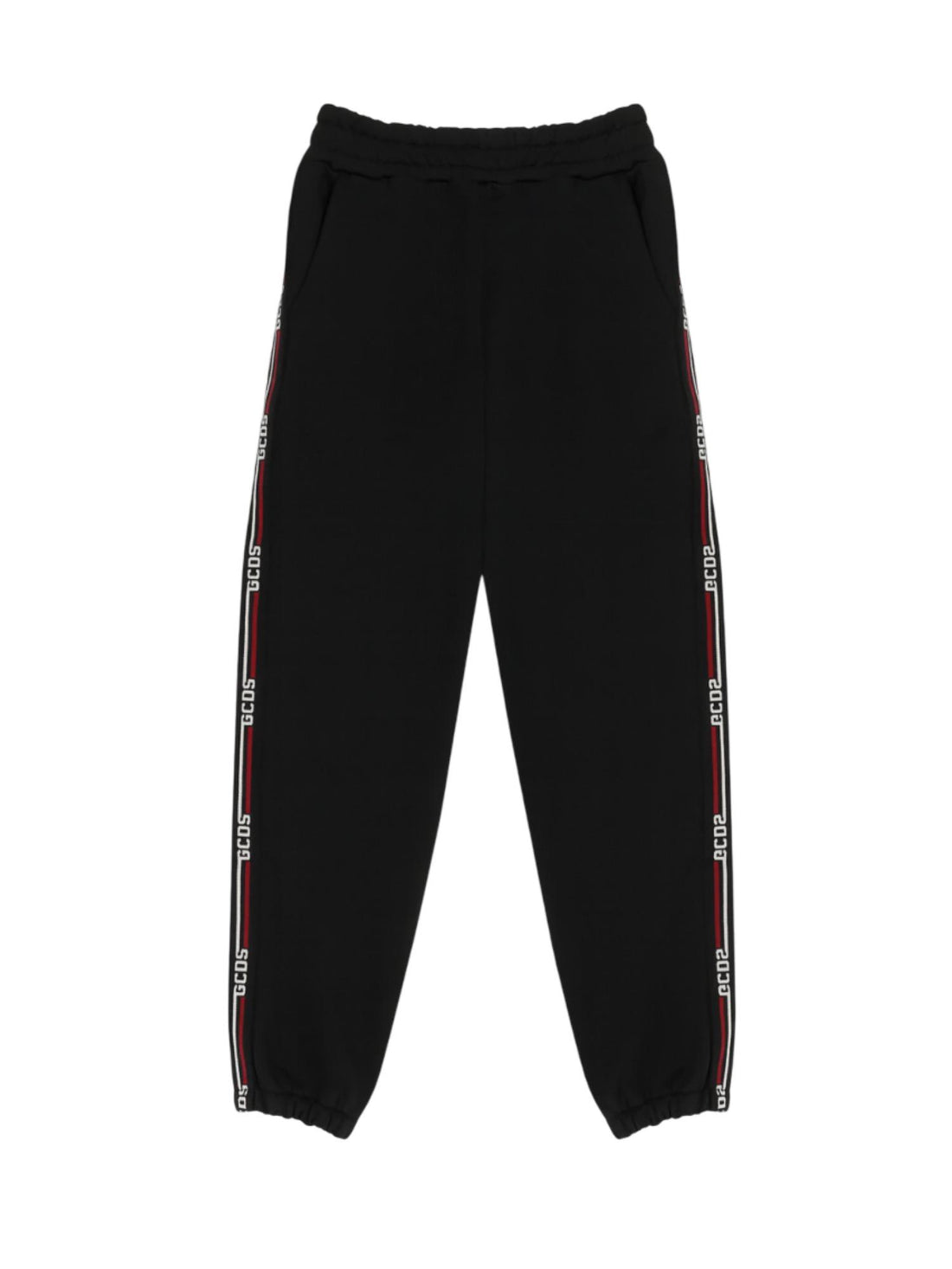 pantalone joggers con banda logata B2JM3014BA2 99 BLACK GCDS 
