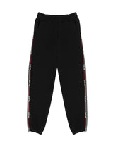 GCDS pantalone joggers con banda logata Nero