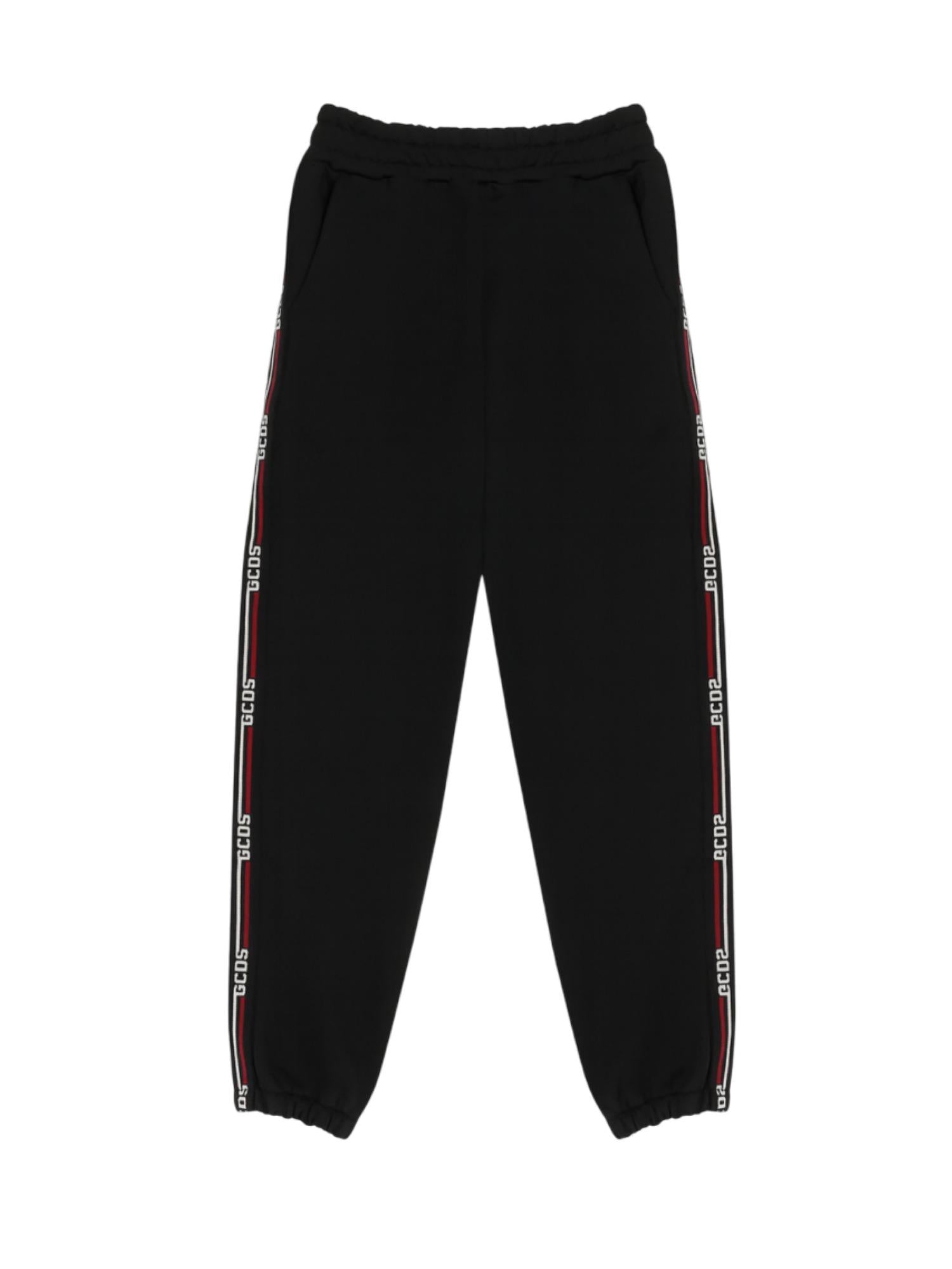 pantalone joggers con banda logata B2JM3014BA2 99 BLACK GCDS 