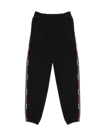 pantalone joggers con banda logata B2JM3014BA2 99 BLACK GCDS 