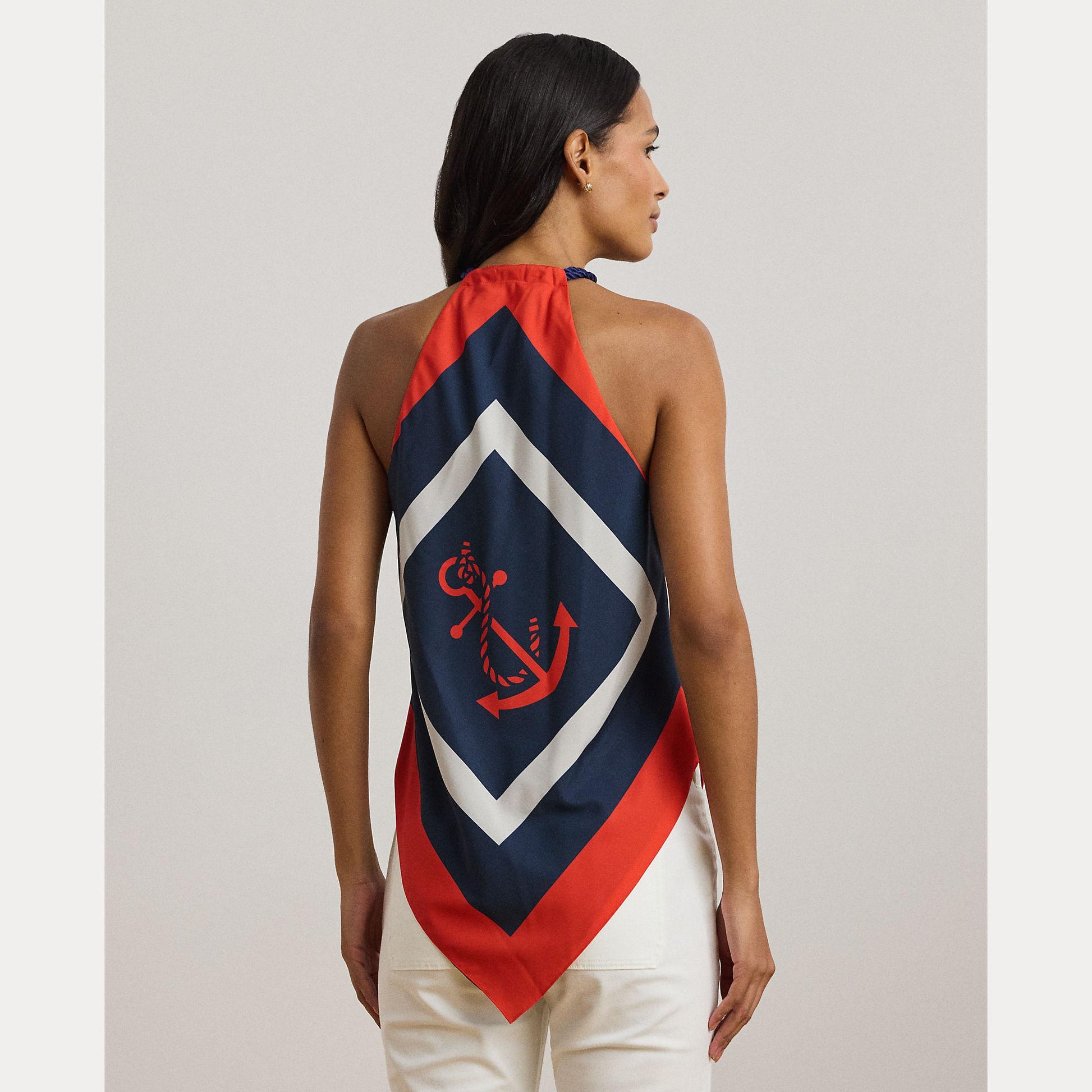 blusa con stampa ancora 200-957167 001 LAUREN RALPH LAUREN 