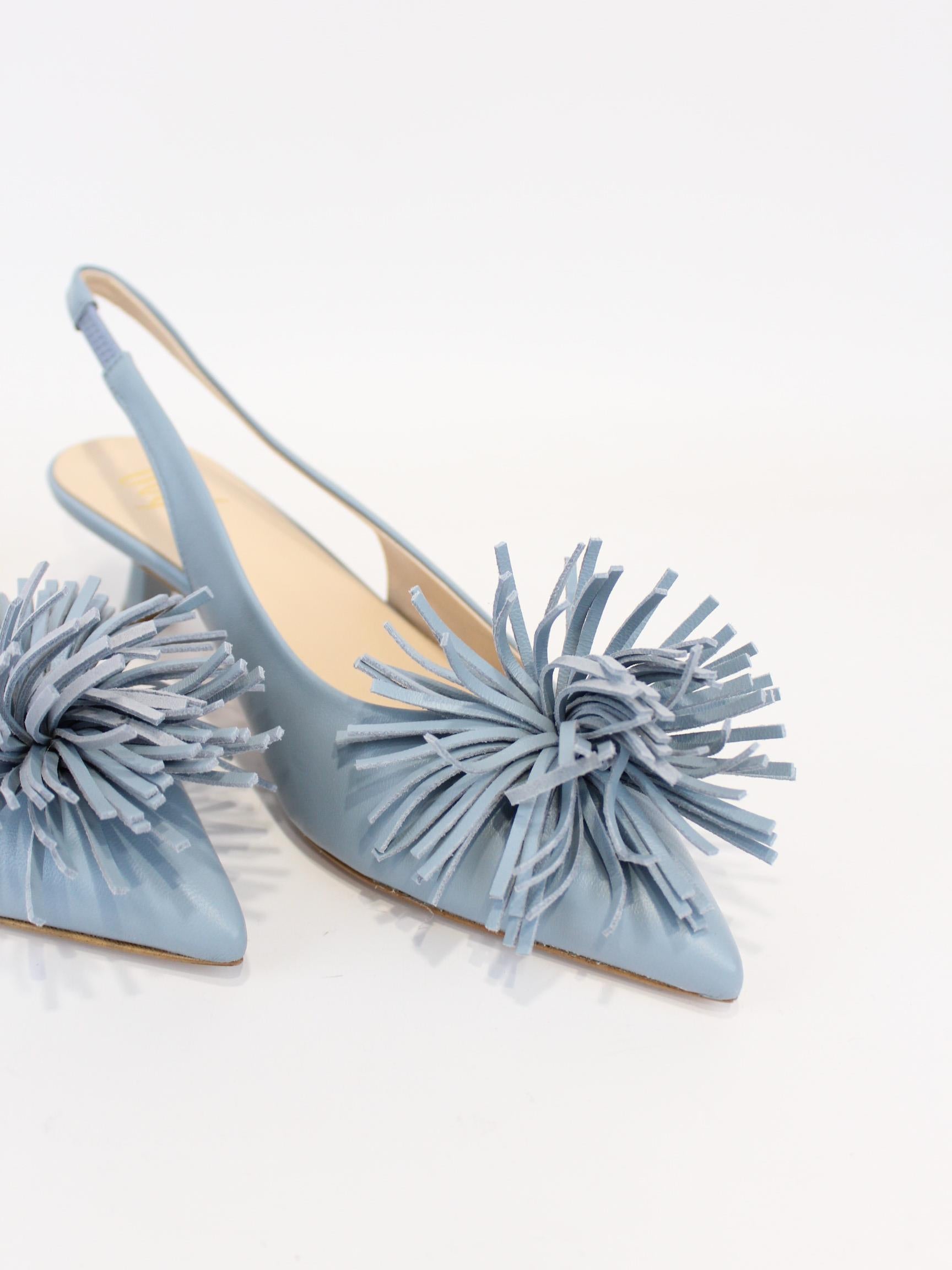 dècollete in nappa con applicazione AC578 NAPPA CIELO OVYE' 