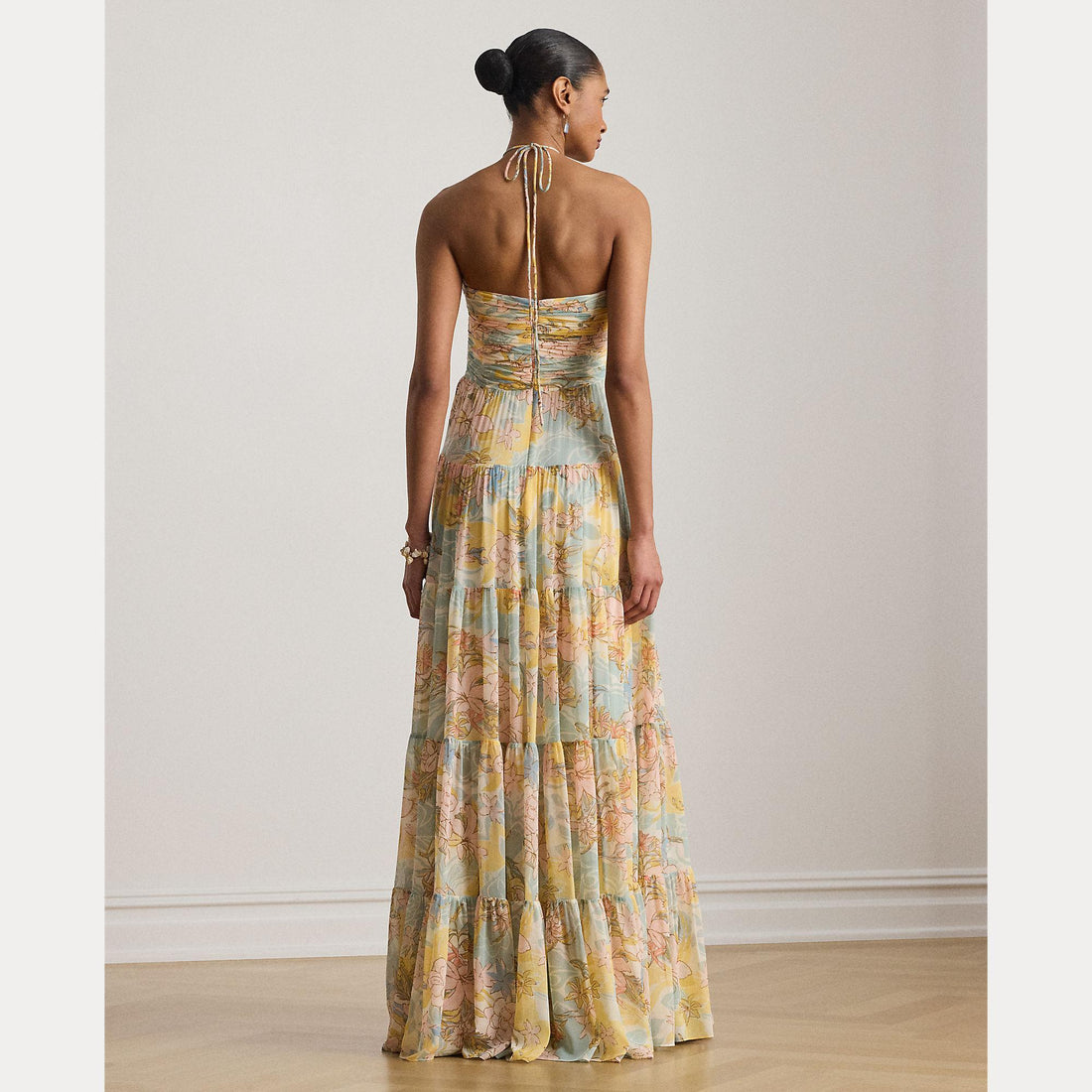 Abito multicolor a balze 253-P08930 001 LAUREN RALPH LAUREN 
