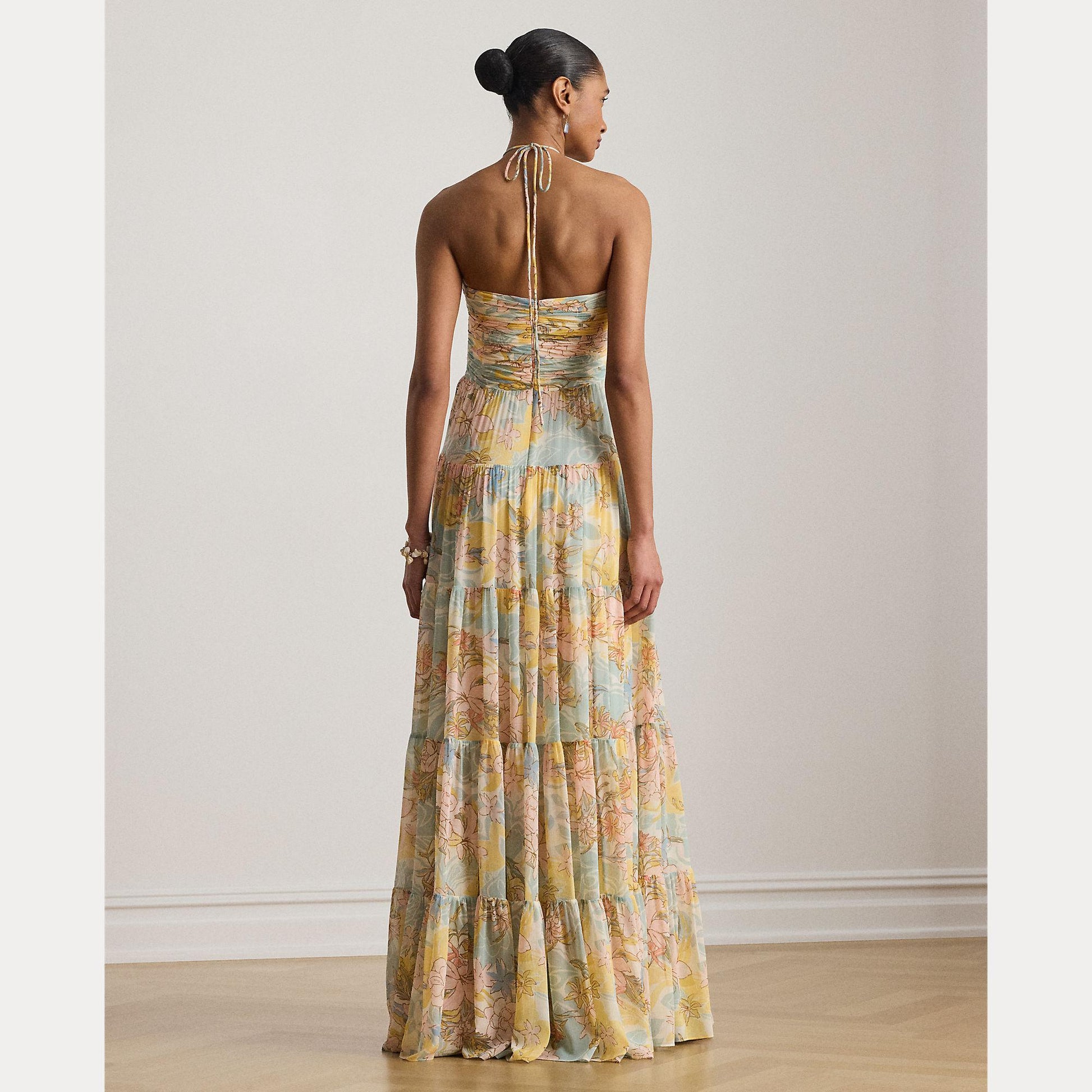 Abito multicolor a balze 253-P08930 001 LAUREN RALPH LAUREN 