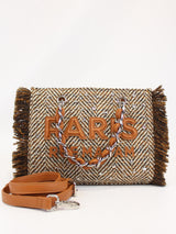 RUE MADAM PARIS borsa harris piccola Tweed cognac