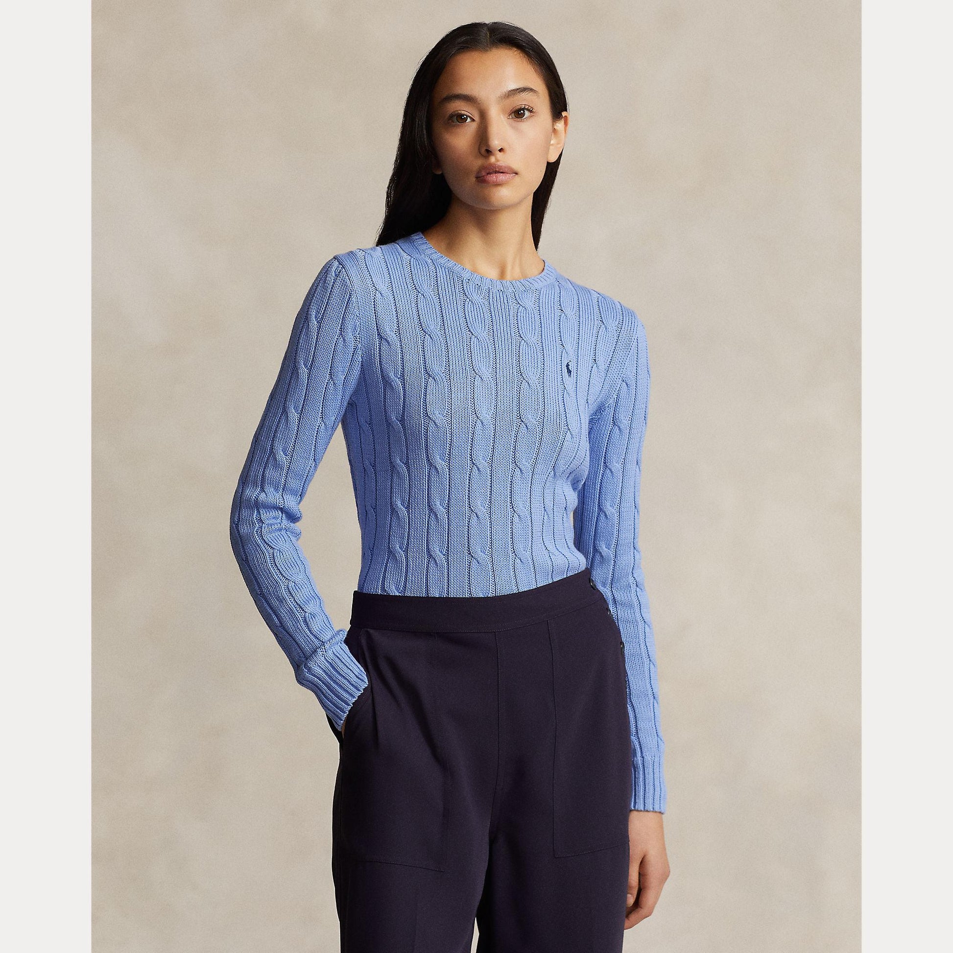 maglia girocollo a trecce 211-891640 003 RALPH LAUREN POLO 