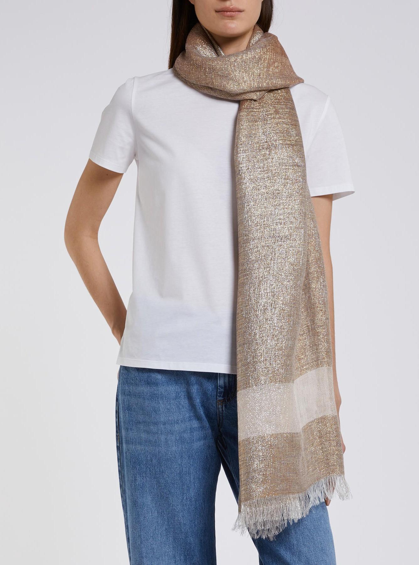 stola in lino e lurex MLACAPO 002 MARella ACCESSORI 