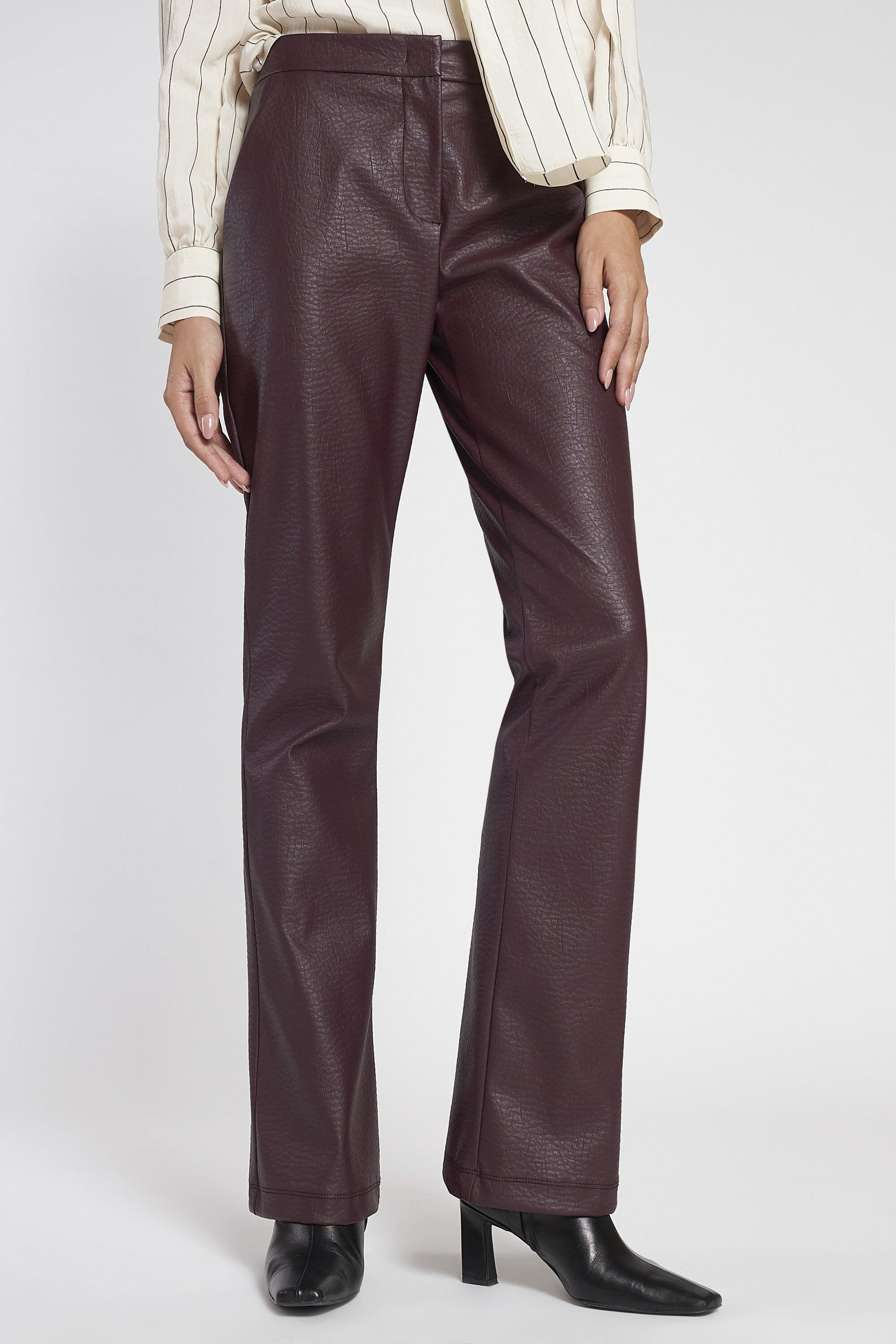 Pantalone a zampa in ecopelle PAOS17 39 CARLAG 
