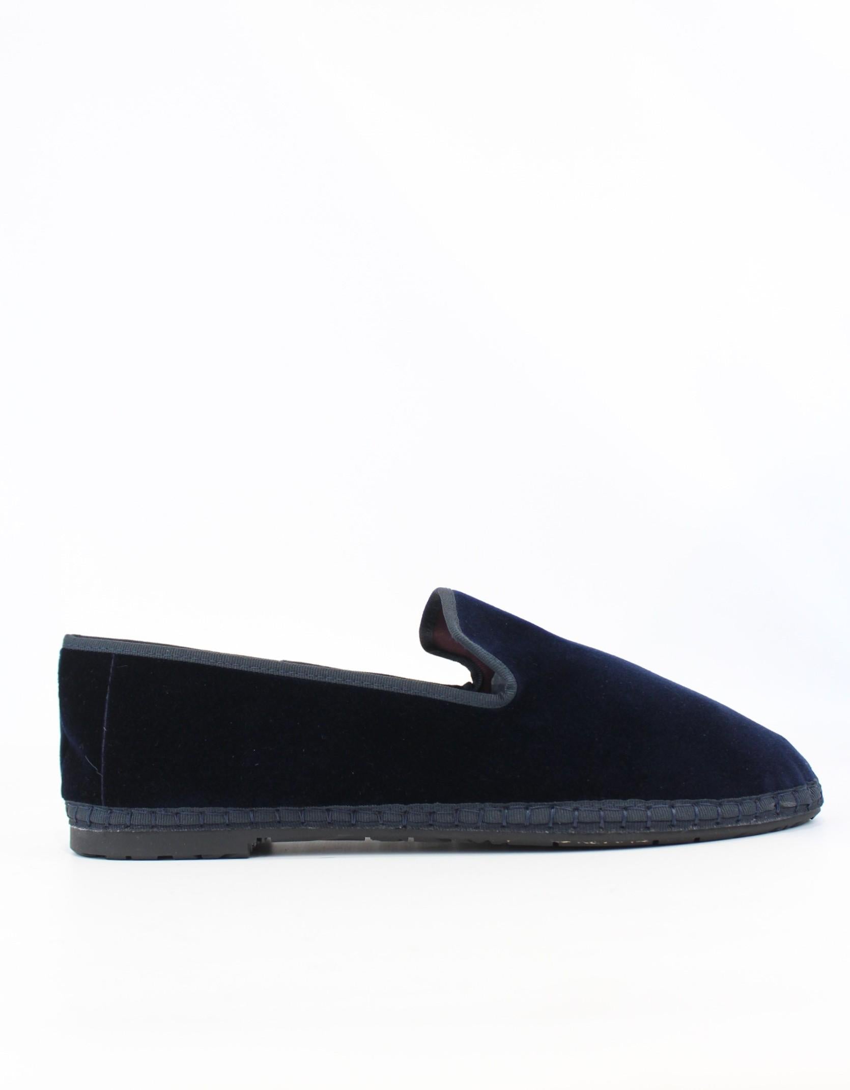 scarpa bassa in velluto blu RIPLEY NAVY FLABELUS 