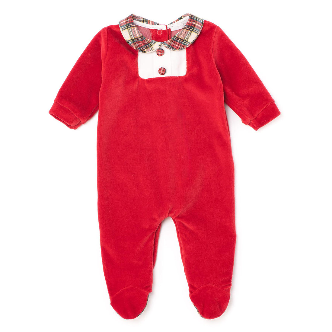 Tutina in tartan C62902 ROSSO/TARTAN PANNA COCCODE' 