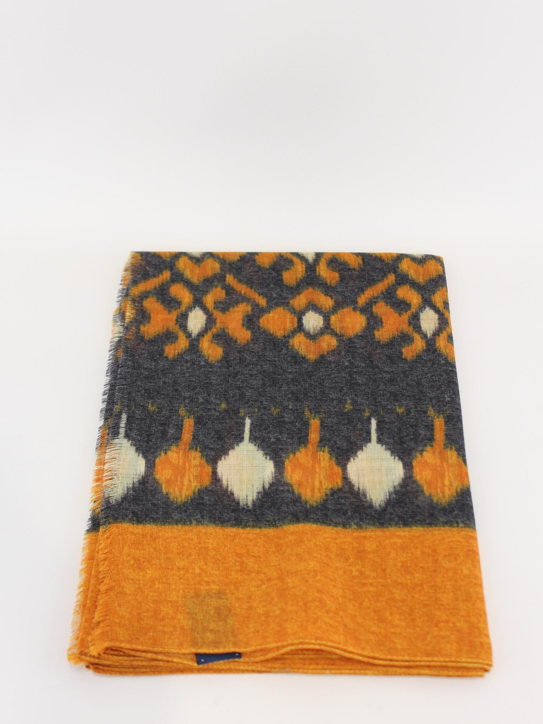 sciarpa in lana multicolor SC184-02-232249 05ARANCIO GIERRE MILANO 