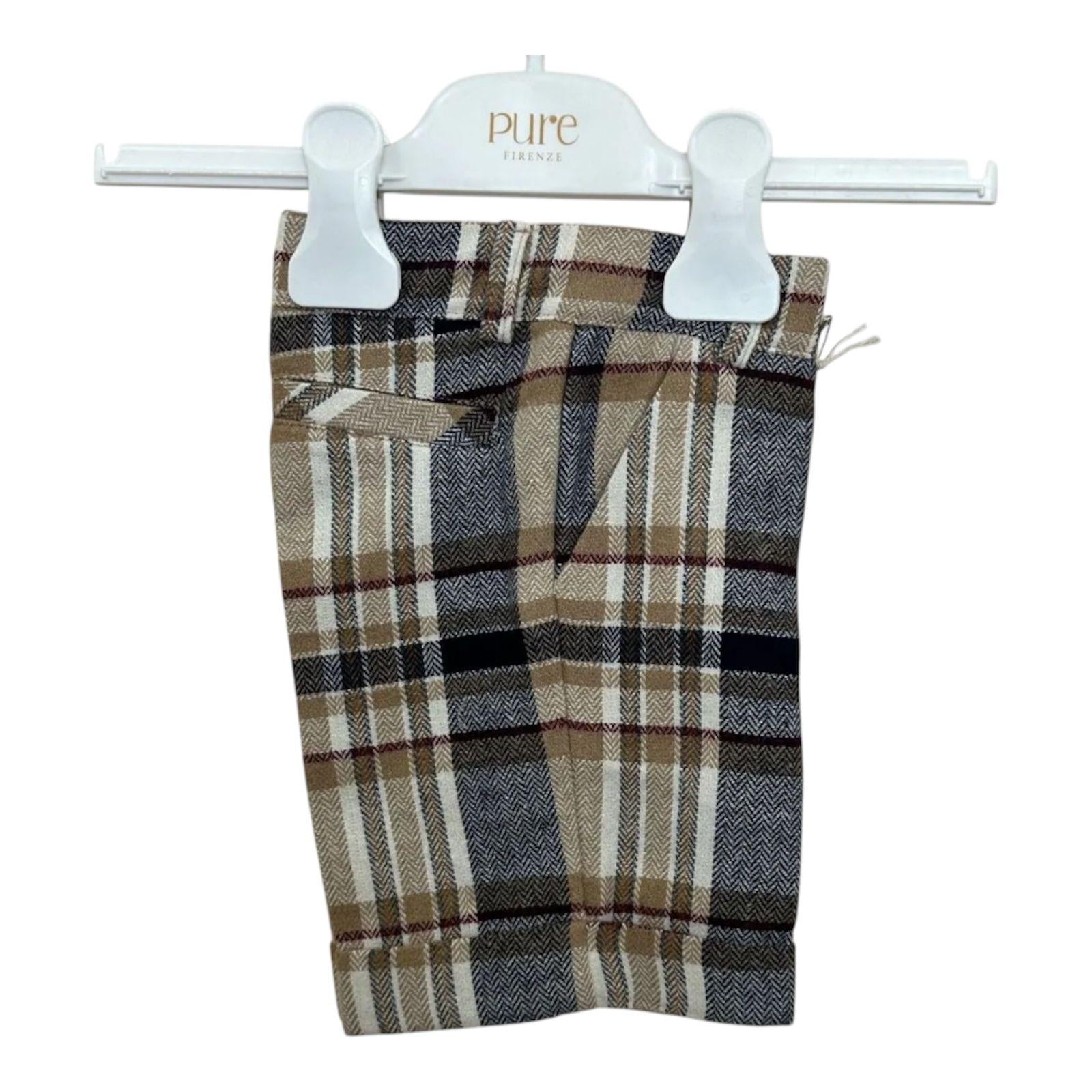pantalone check PC02277 ECRU PURE FIRENZE 