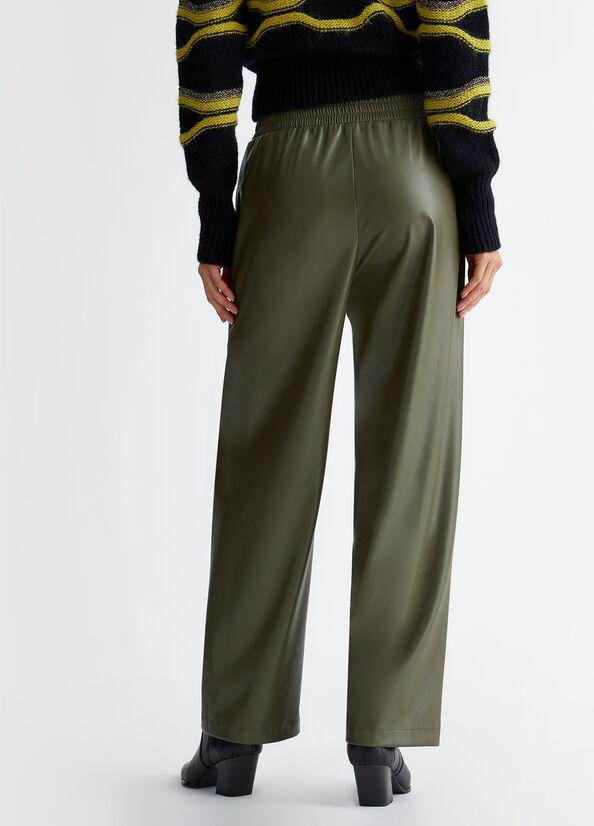 Pantalone jogging in tessuto spalmato WF4153E0392 90515 liU JO 