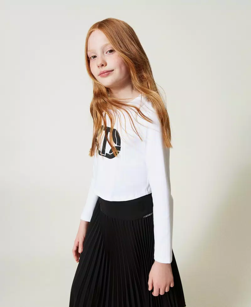t-shirt logo iconico 242GJ2032 00526 TWINSET GIRL 