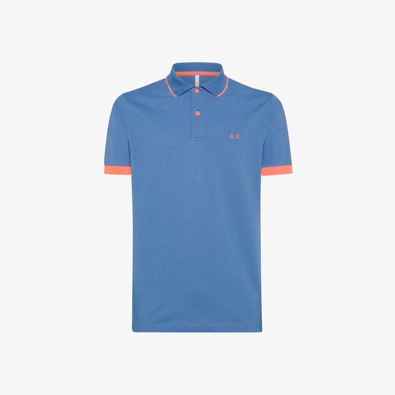 polo con contrasti fluo A34120 56 SUN68 