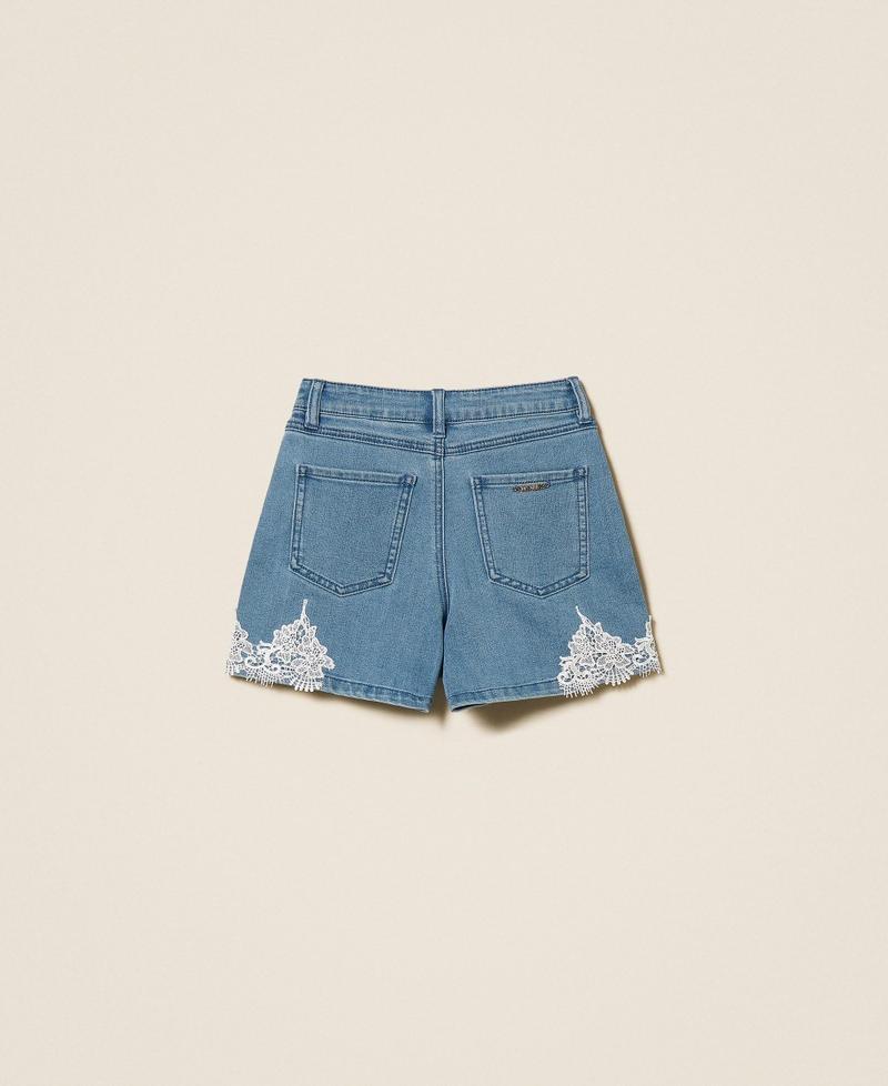 shorts in jeans con pizzo 261GJ2081 03451 TWINSET GIRL 