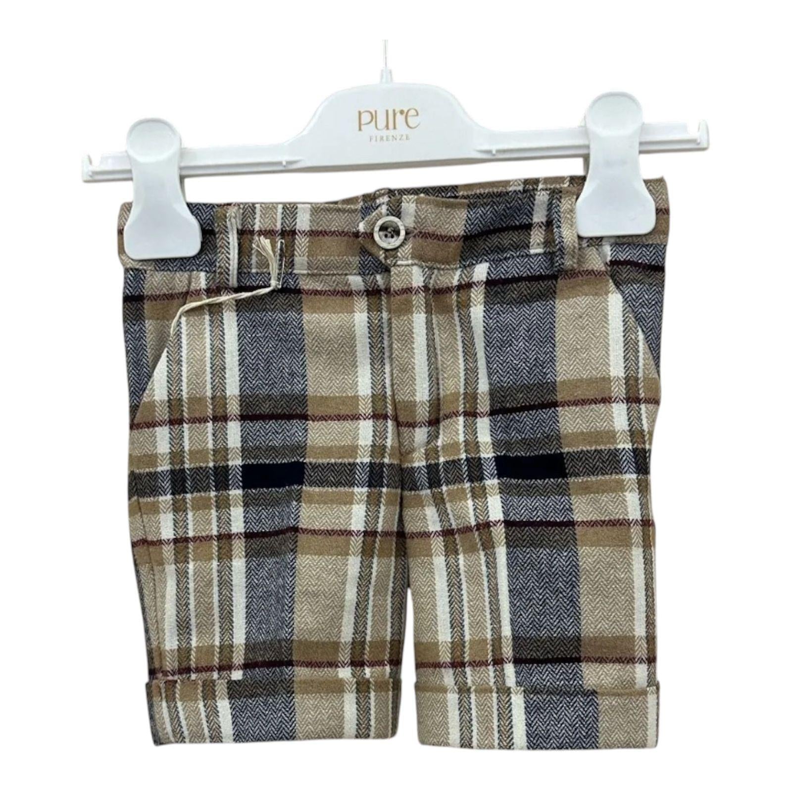 pantalone check PC02277 ECRU PURE FIRENZE 