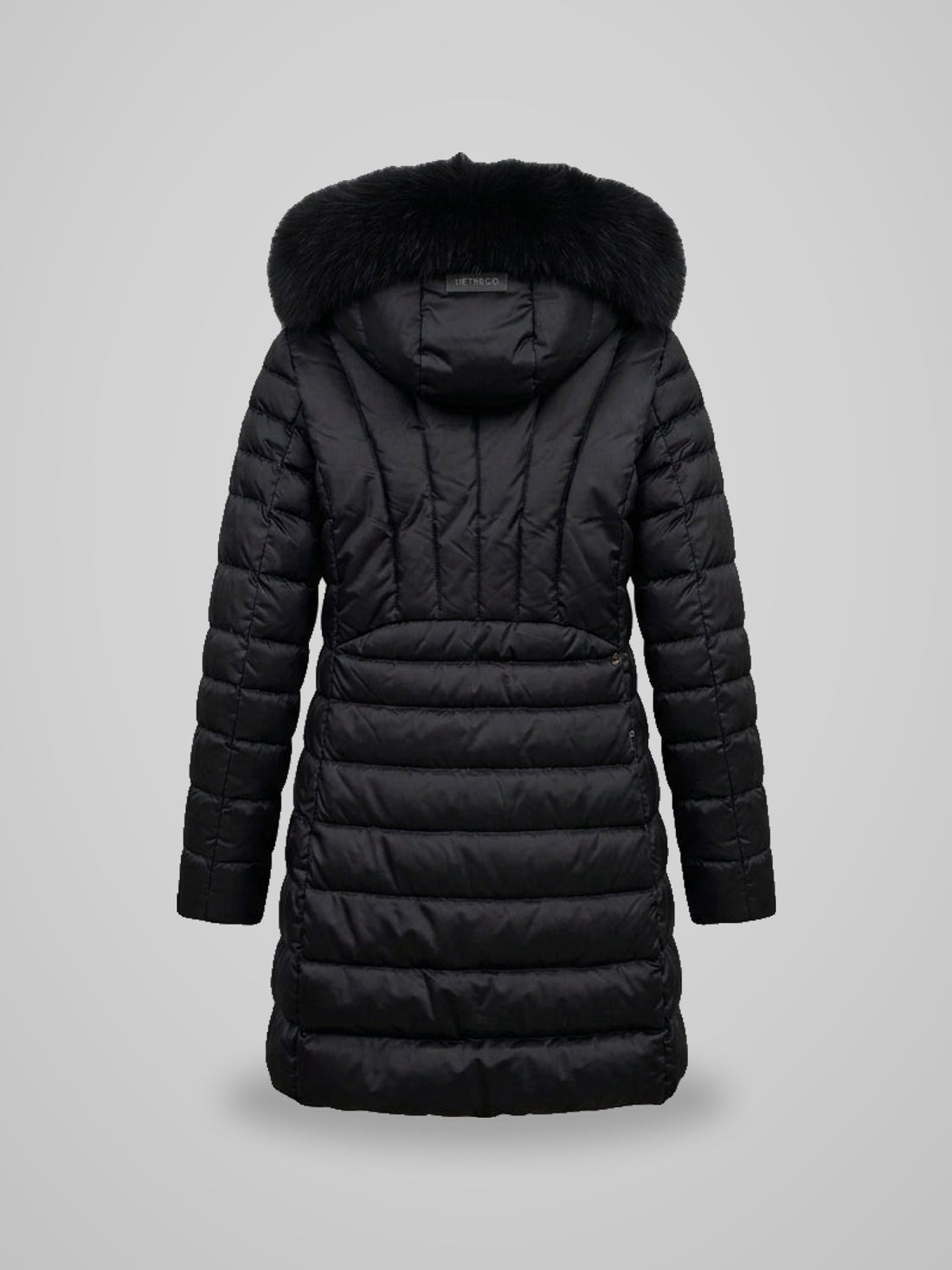 parka lungo con pelliccia di volpe