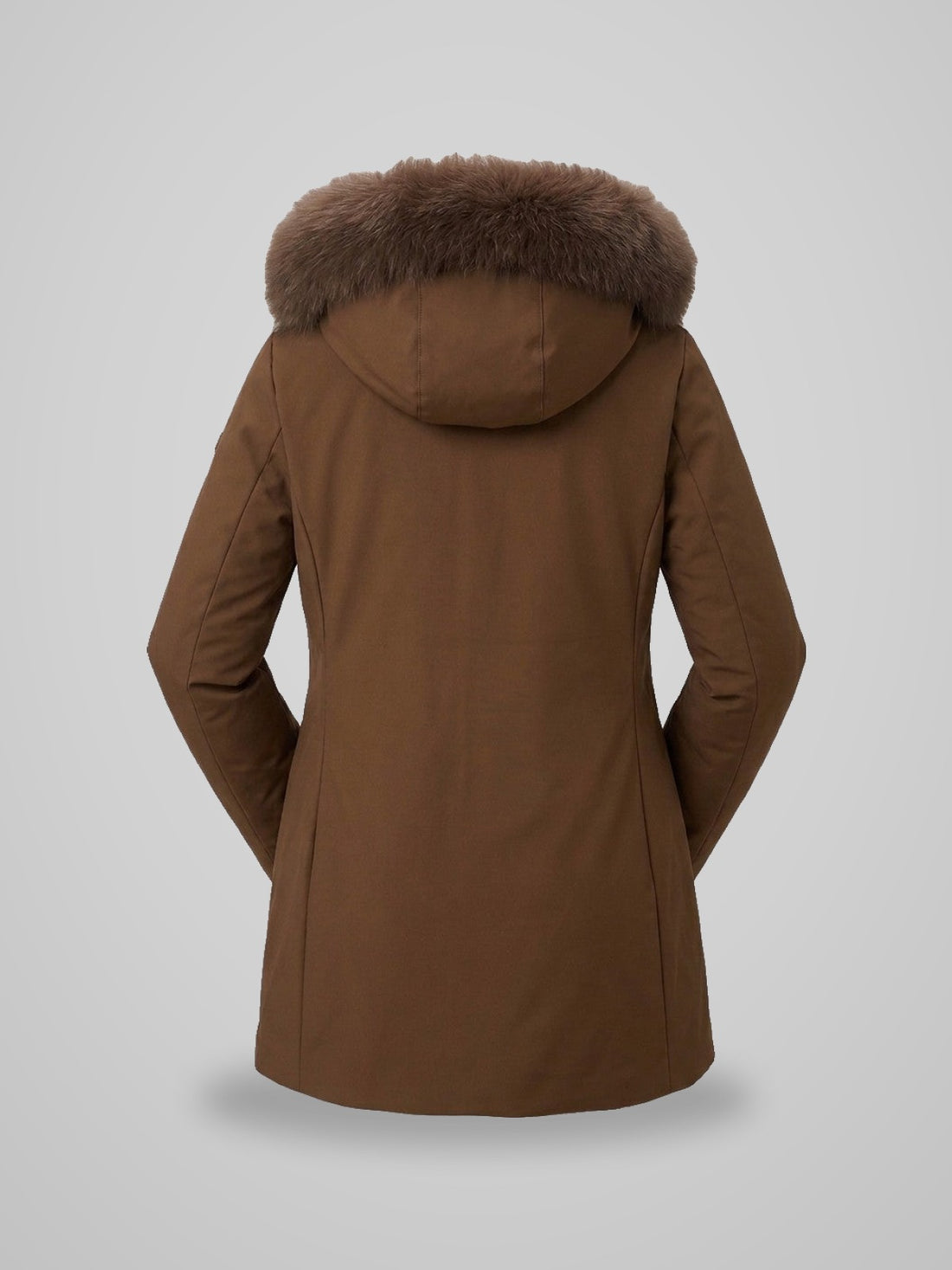 parka in tessuto tecnico e pelliccia