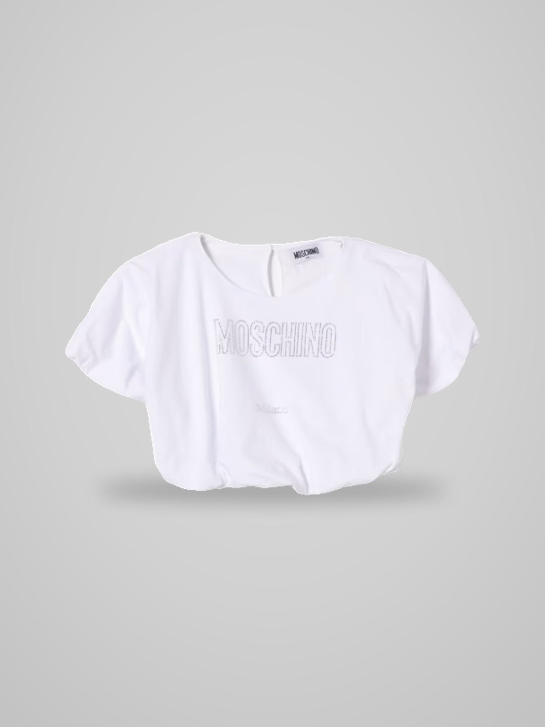 t-shirt cropped in cotone